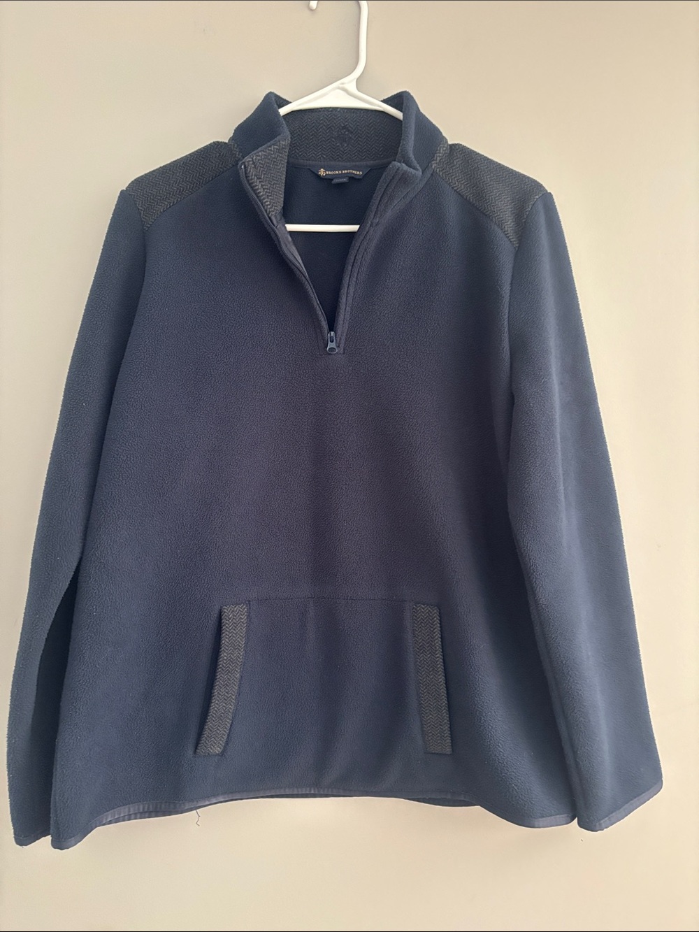 Brooks Brothers Navy Half-Zip Fleece Pullover